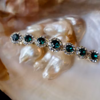 Lily & Rose - hårspänne - Emerald (Gold)