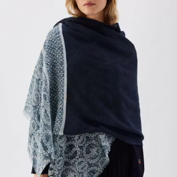 Busnel - LINNEA PRINTED SCARF MARINE/ECRU