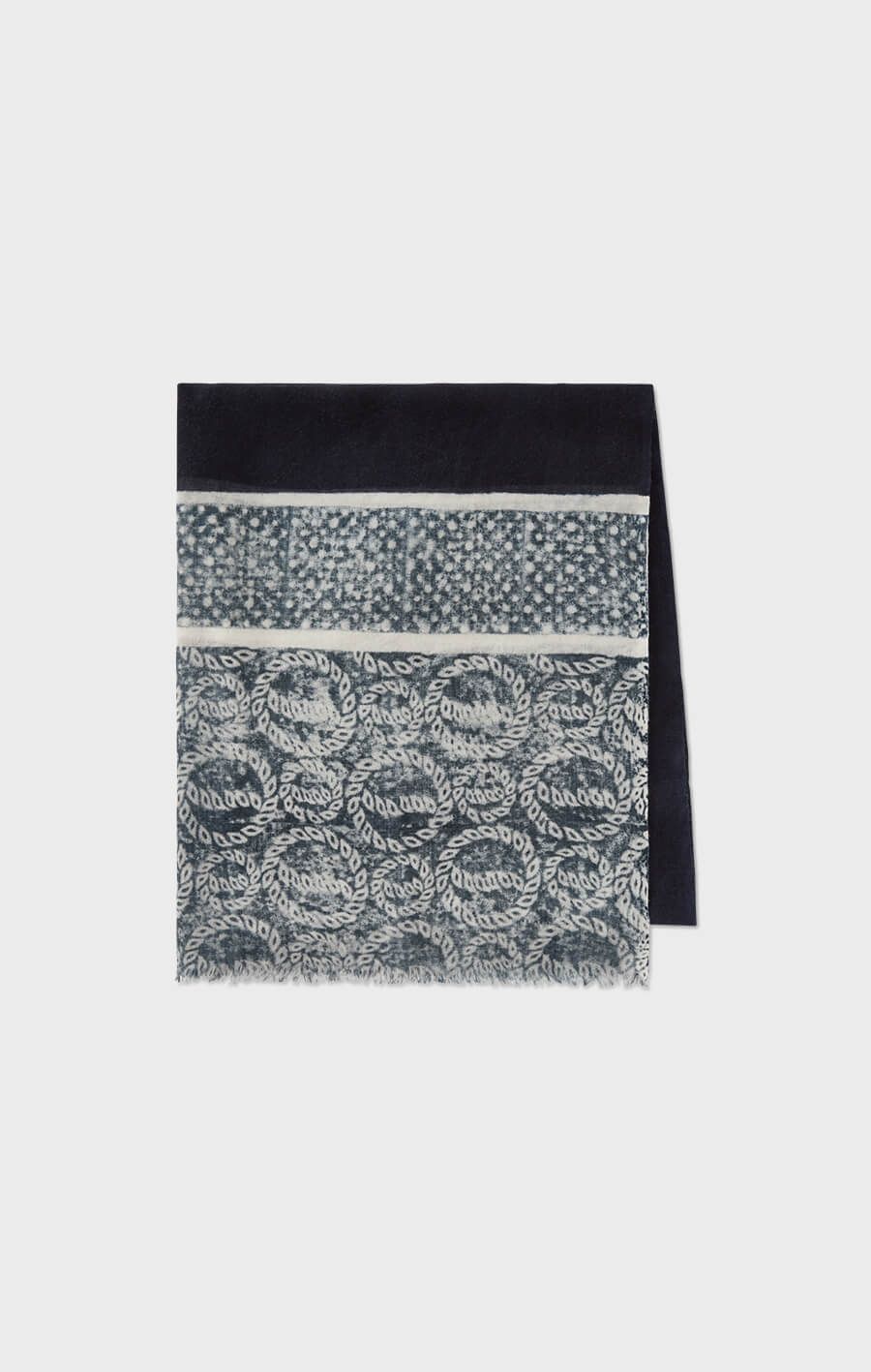 Busnel - LINNEA PRINTED SCARF MARINE/ECRU