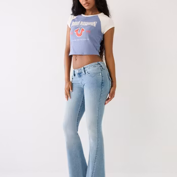 True Religion - ONLINE EXCLUSIVE JOEY LOW RISE FLARE JEAN - Peak spot