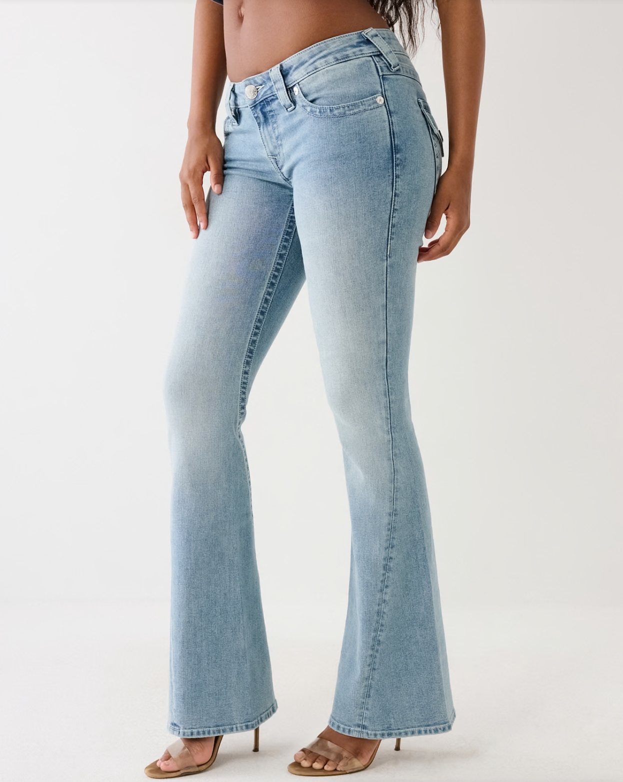 True Religion - ONLINE EXCLUSIVE JOEY LOW RISE FLARE JEAN - Peak spot