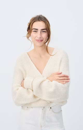 American Vintage - WOMEN'S CARDIGAN EAST - MELANGE PEARL