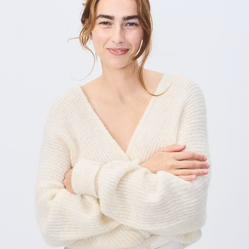 American Vintage - WOMEN'S CARDIGAN EAST - MELANGE PEARL