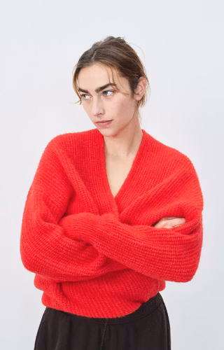 American Vintage - WOMEN'S CARDIGAN EAST - MELANGE PEPPER