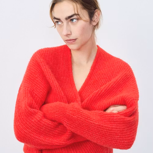 American Vintage - WOMEN'S CARDIGAN EAST - MELANGE PEPPER