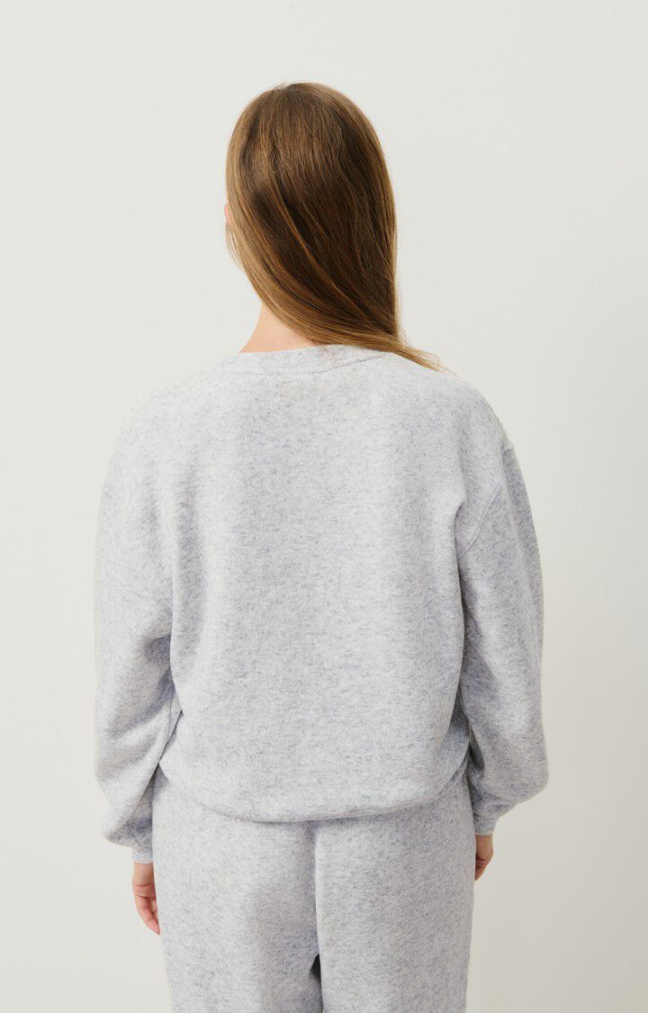American Vintage - WOMEN'S SWEATSHIRT EVONA - MELANGE LIGHT GREY