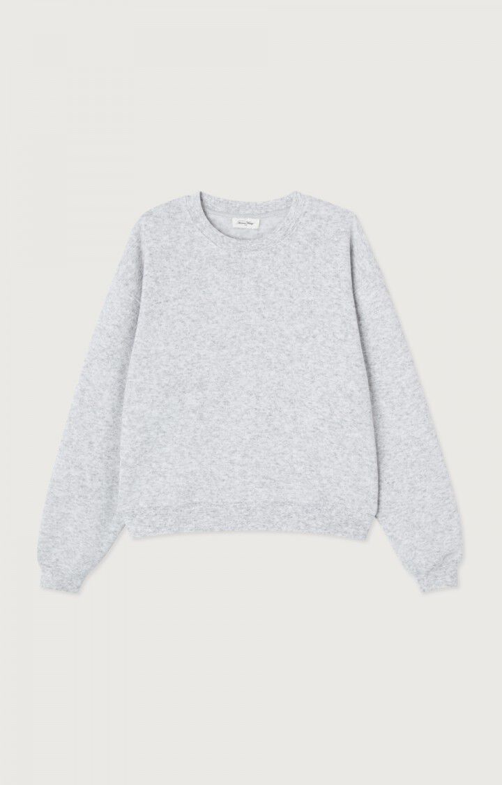 American Vintage - WOMEN'S SWEATSHIRT EVONA - MELANGE LIGHT GREY
