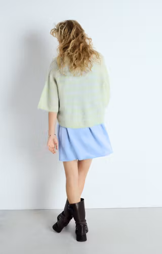 American Vintage - WOMEN'S - WOMEN'S JUMPER NENYBAY SHORT - POLAIRE CHINE
