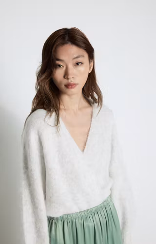 American Vintage - WOMEN'S CARDIGAN NUNY - Polaire chine