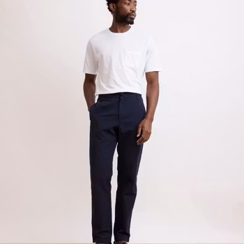 Hartford - TANKER SEERSUCKER PANTS - Deep blue