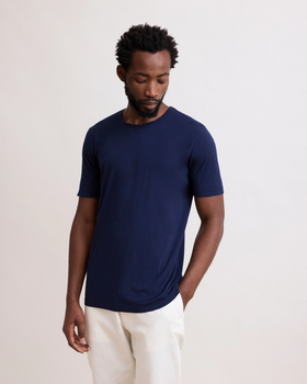 Hartford - LIGHT CREW T-SHIRT - navy
