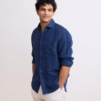 Hartford - PAUL SHIRT - Navy Blue