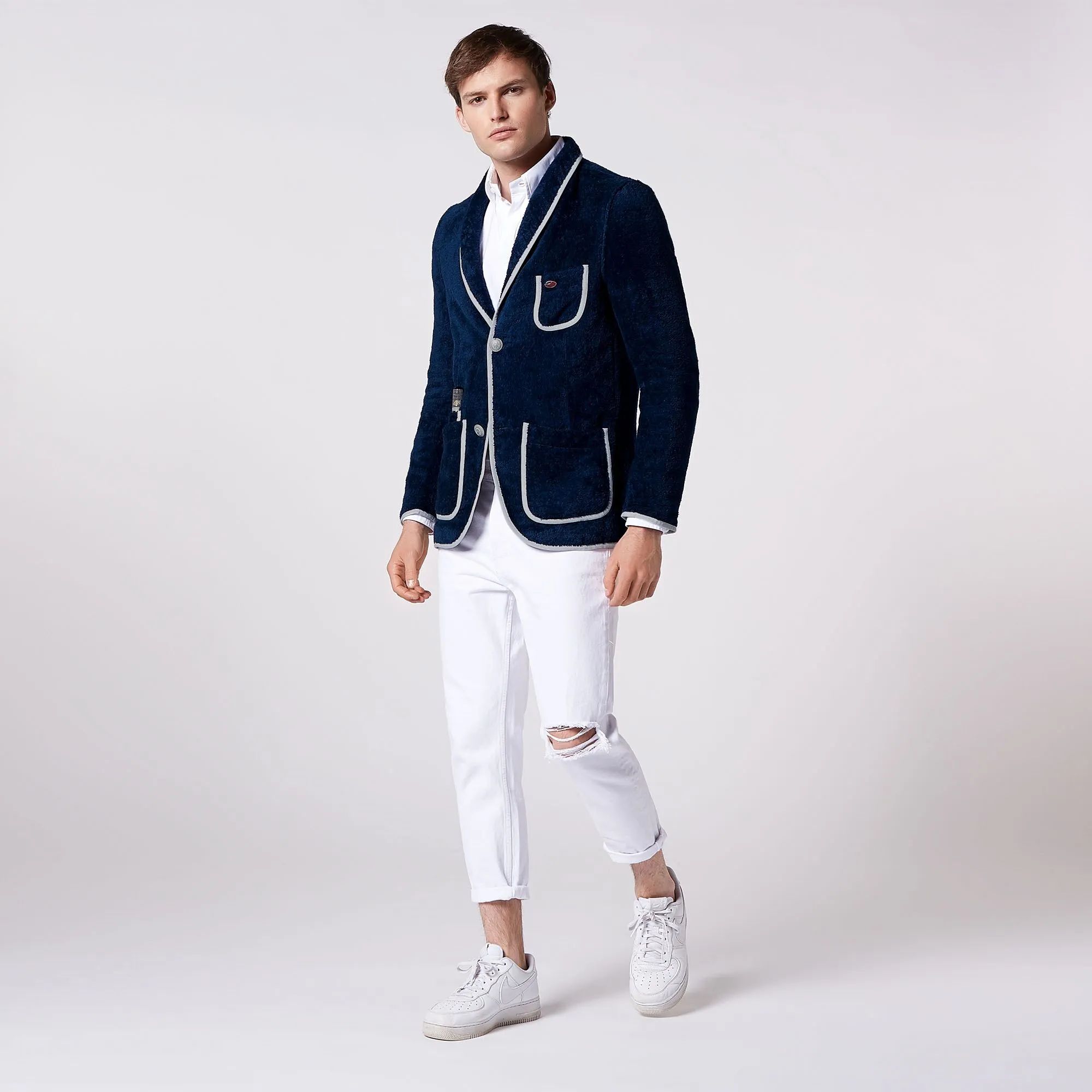 Baindoux - The Royal - Dark Blue / White