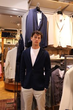 Lardini - Liknit blazer - Deep blue