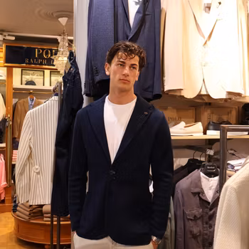 Lardini - Liknit blazer - Deep blue