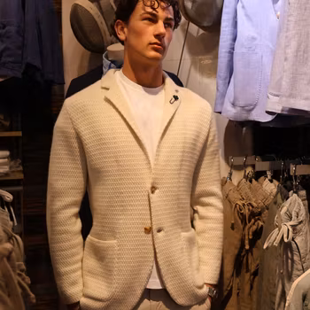 Lardini - Knitted blazer - Pearl white