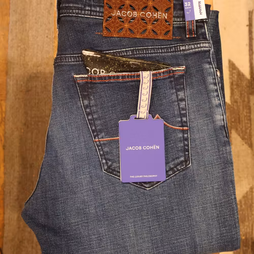 Jacob Cohën - Bard Regular-Slim 5 Pocket Jeans in Blue Comfort Denim