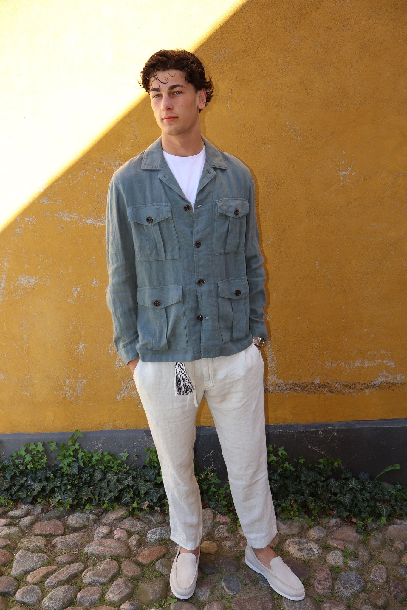 Hartford - TANKER PANTS - Light beige