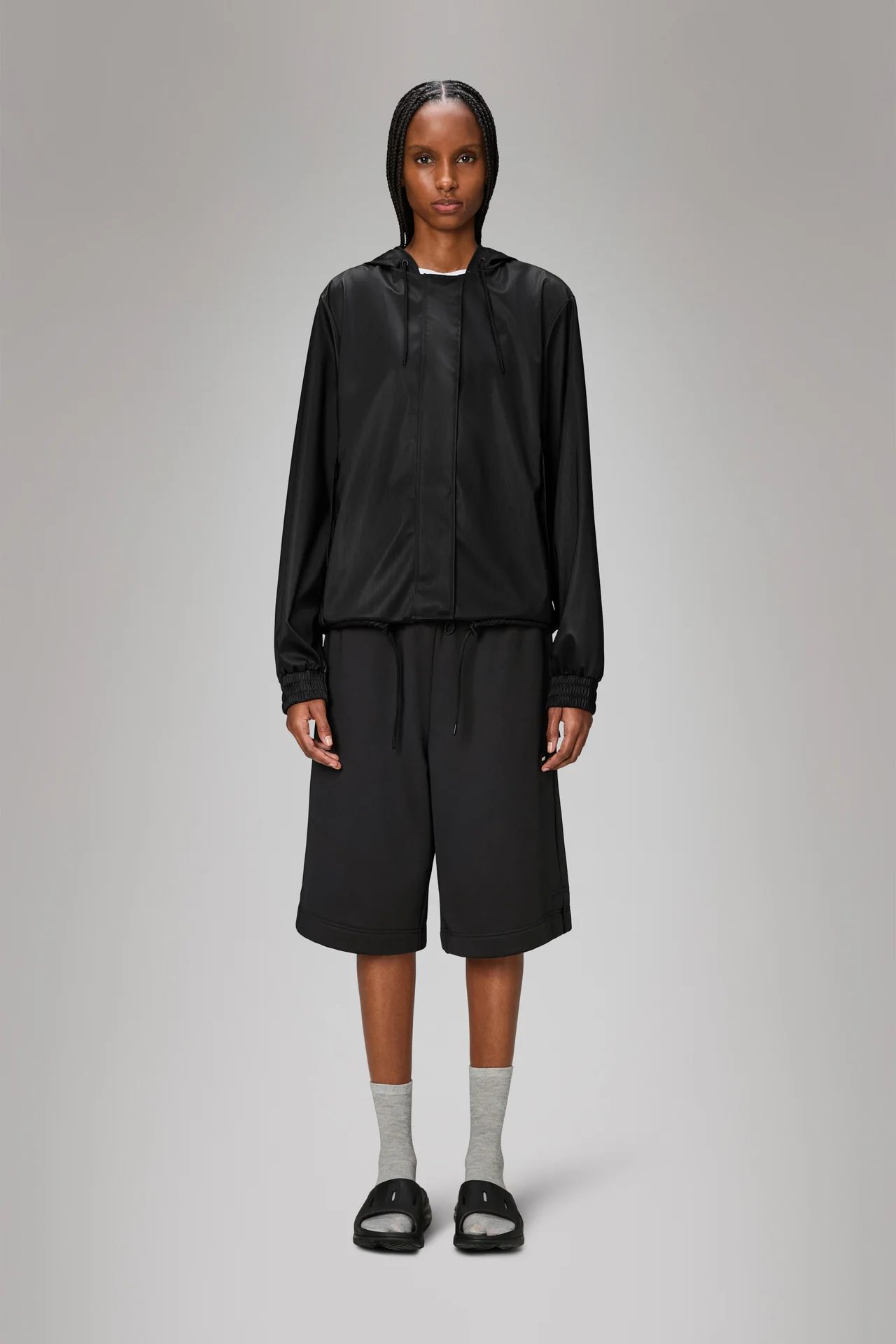 Rains - String W Jacket - Black Grain