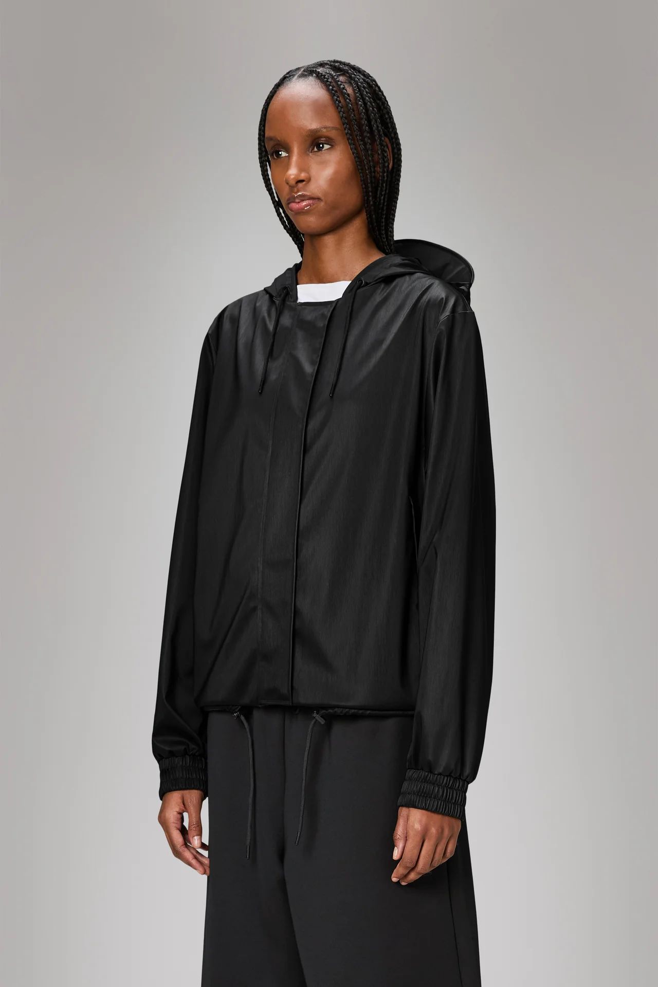 Rains - String W Jacket - Black Grain