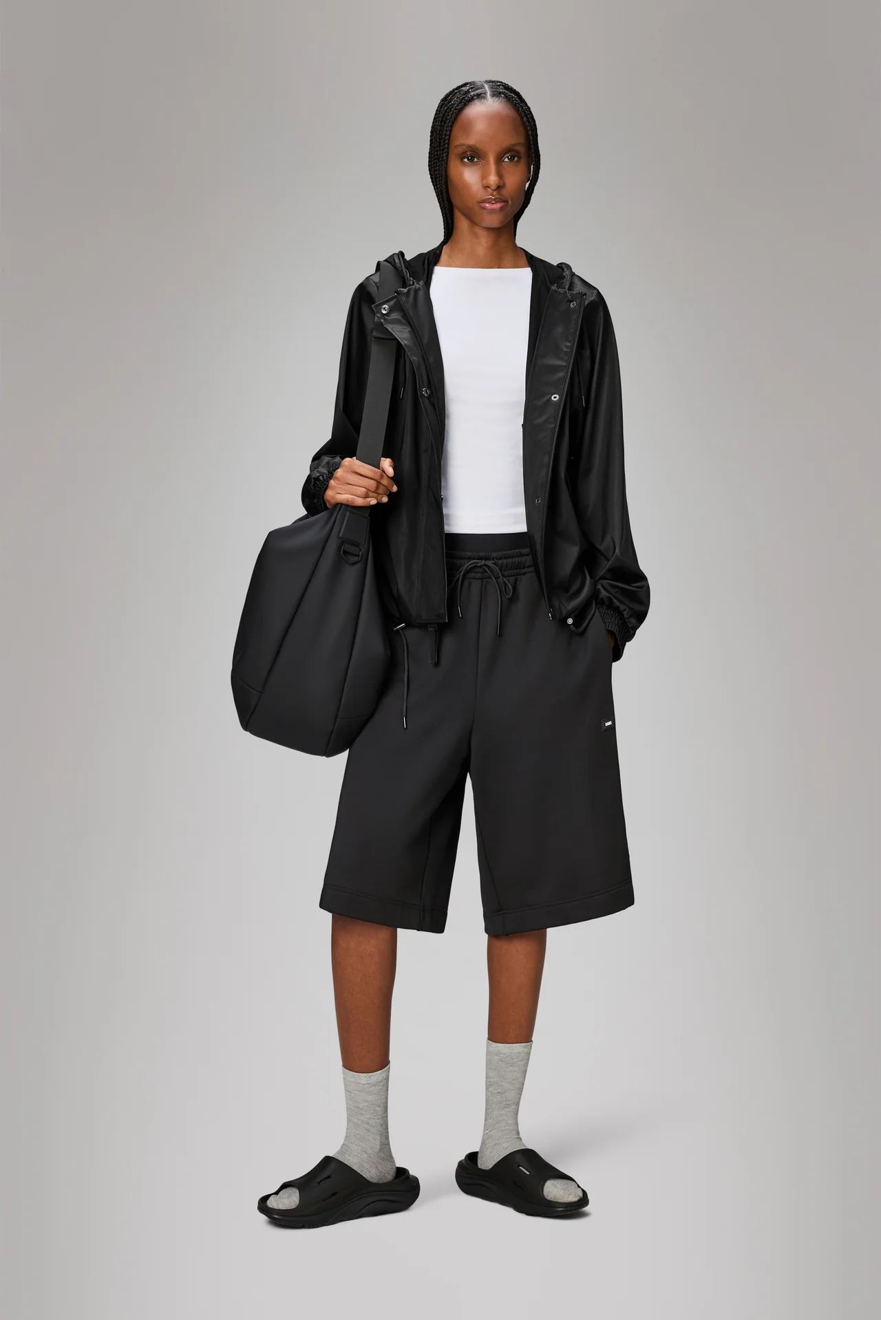 Rains - String W Jacket - Black Grain