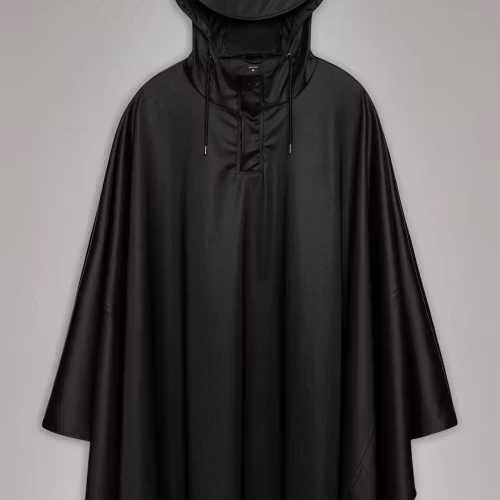 Rains - Unisex Cape - Black Grain