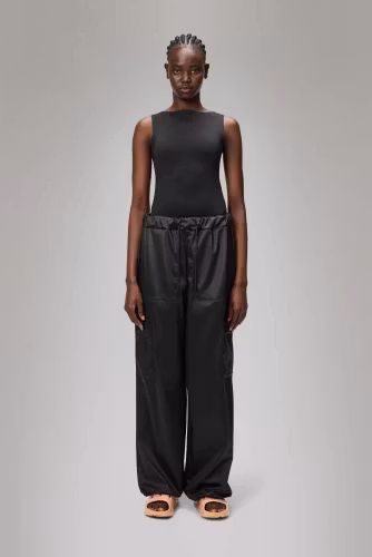 Rains - Unisex Cargo Rain Pants Wide - Black Grain