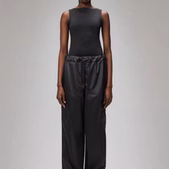 Rains - Unisex Cargo Rain Pants Wide - Black Grain