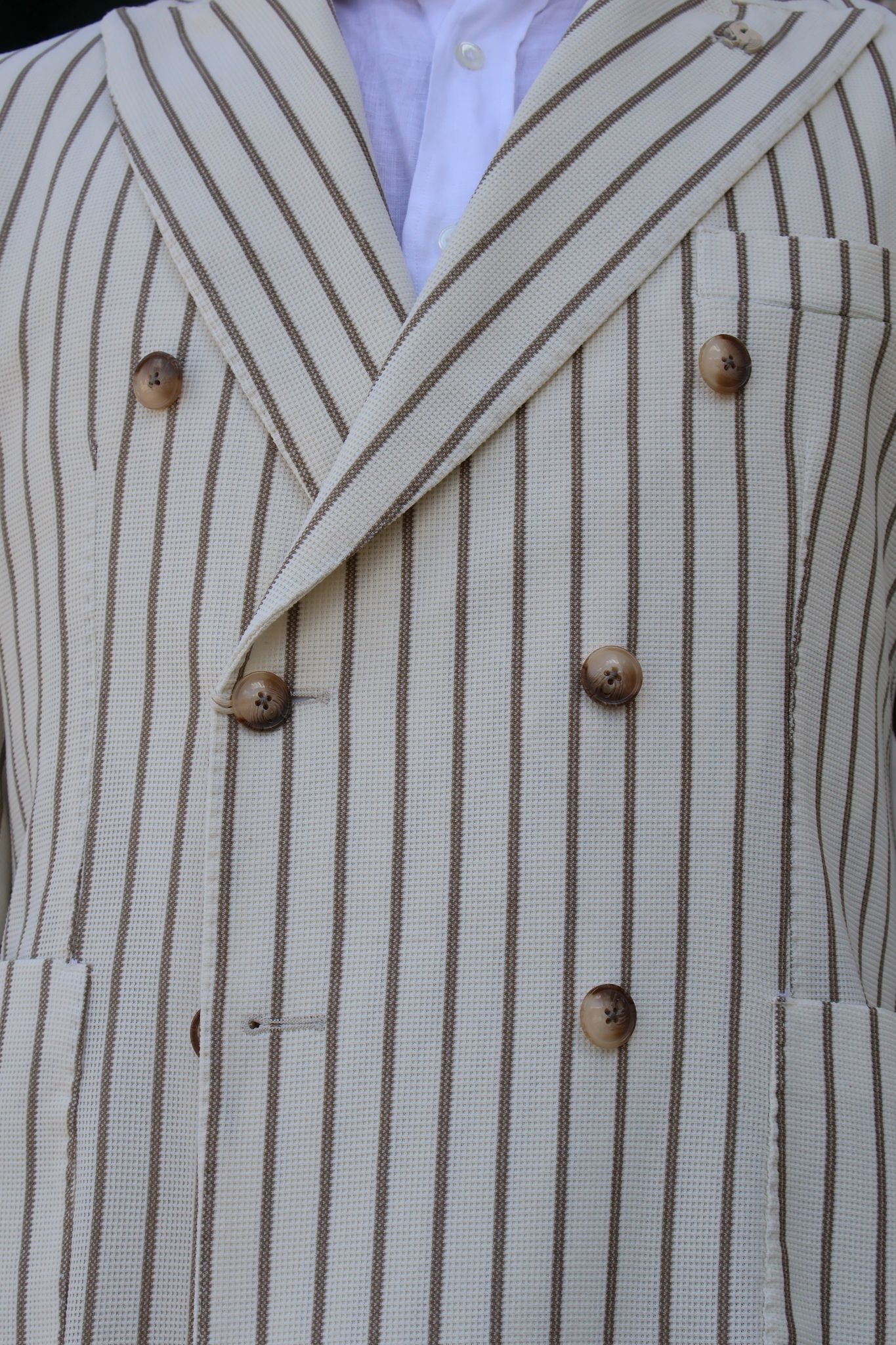 Jerry Key - Diritto - lined white/brown blazer