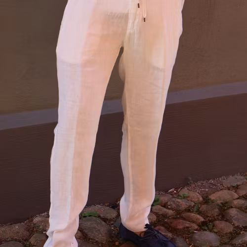Four.ten - Linen pants - white