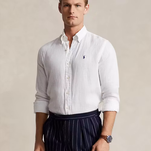 Polo Ralph Lauren - Slim Fit Linen Shirt - White