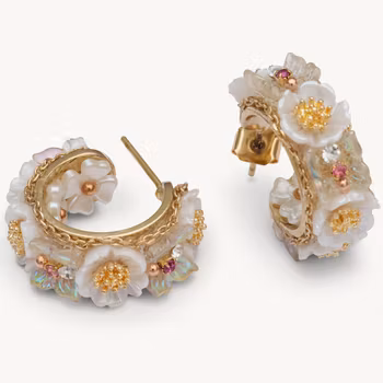 Lily and Rose - HANNAH BUTTERFLY EARRINGS – IVORY / GOLD