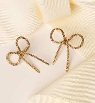 Lily and Rose -  MAXIMA BOW EARRINGS – GOLD