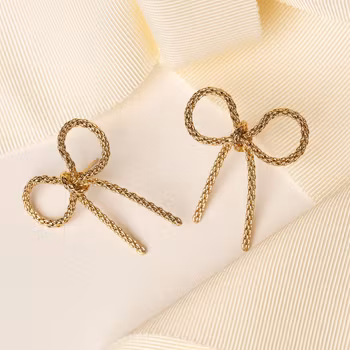 Lily and Rose -  MAXIMA BOW EARRINGS – GOLD
