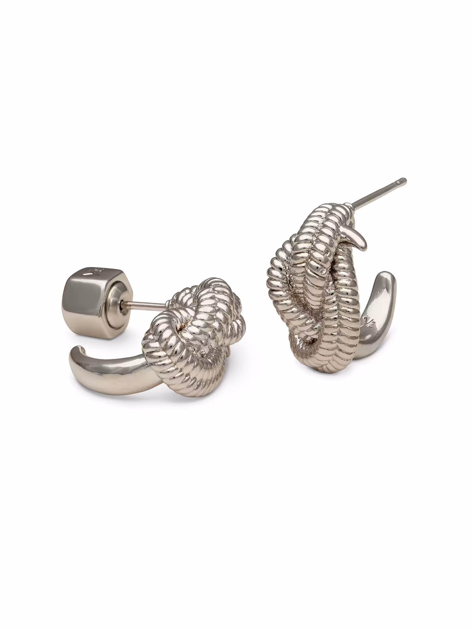 Ylva Li - PETITE YVES KNOT EARRINGS – SILVER
