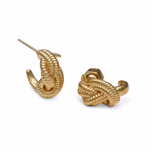 Ylva Li - PETITE YVES KNOT EARRINGS – Gold
