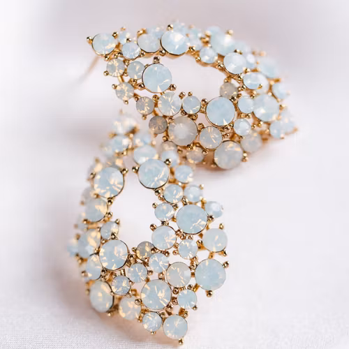 Lily and rose - ALICE EARRINGS – WHITE OPAL