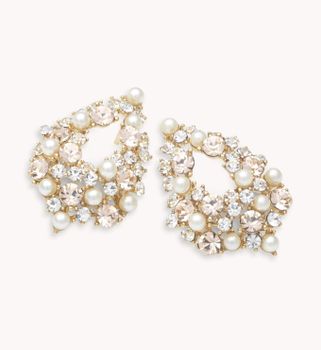 Lily and rose - Alice pearl earrings - Ivory silk