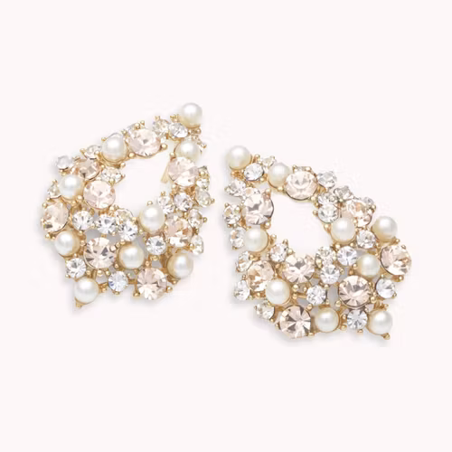 Lily and rose - Alice pearl earrings - Ivory silk