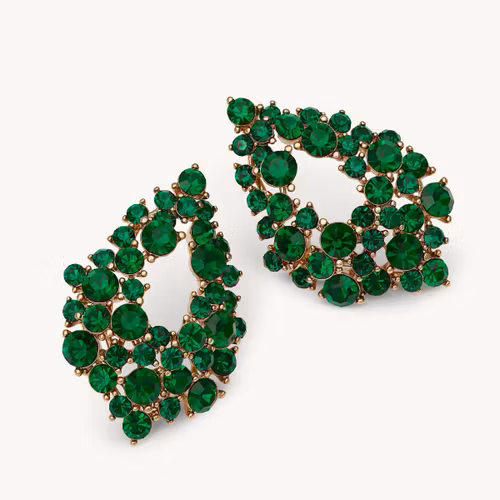 Lily and rose - Alice earrings - Emerald