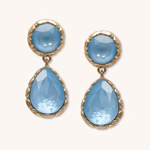 Lily and Rose - Victoria raindrop earrings - Sky blue