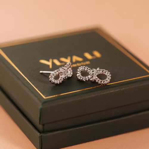 Ylva Li - YVES STUD EARRINGS – SILVER