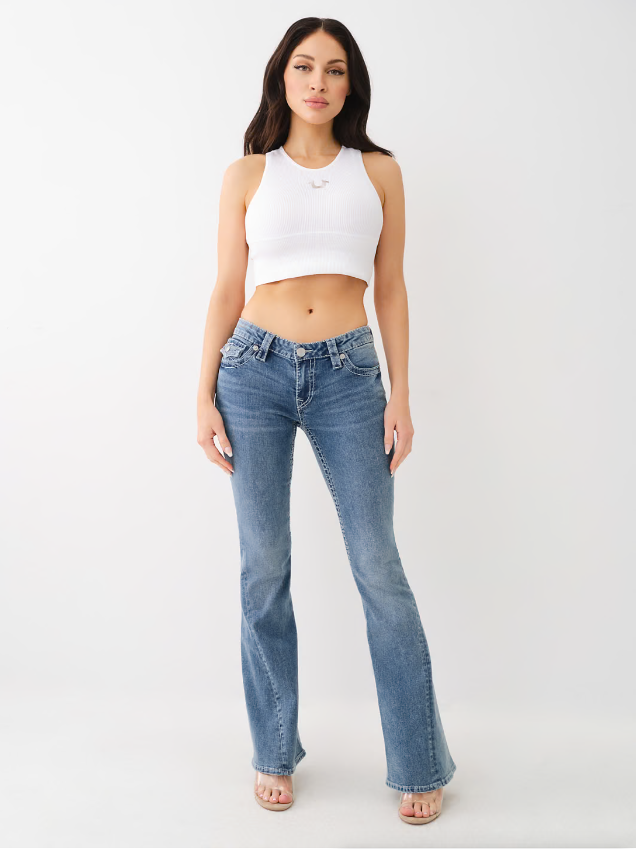 True Religion - BIG T HORSESHOE WING FLARE JEAN - Boho