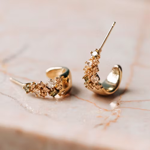 Ylva Li - PETITE MEADOW EARRINGS – PERIDOT