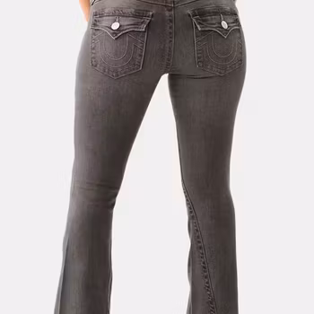 True Religion - JOEY LOW RISE FLAP - charcoal