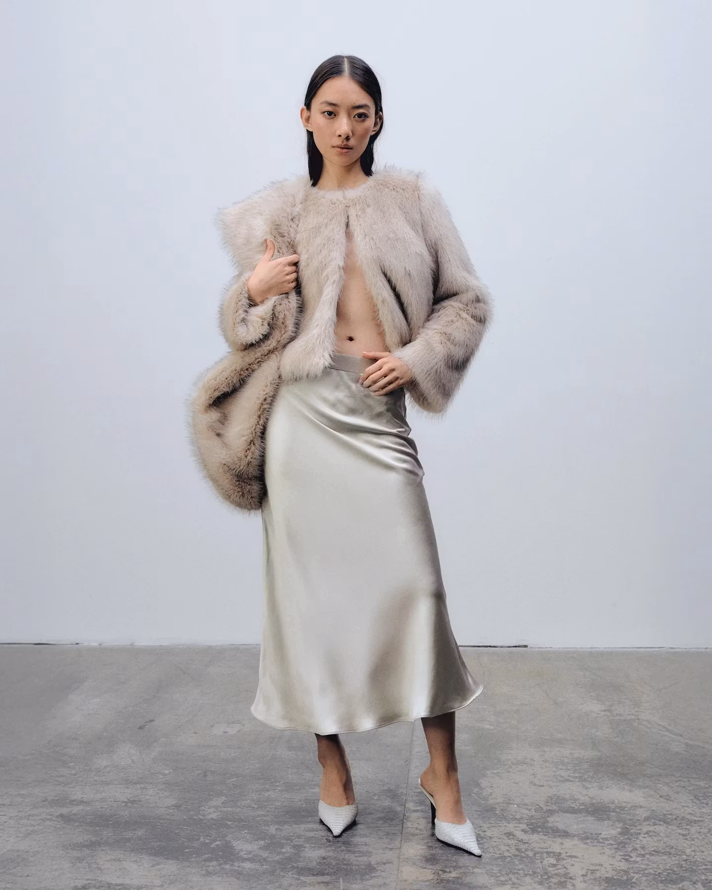 Ida Sjöstedt - Lucky Fur Collar - Light beige