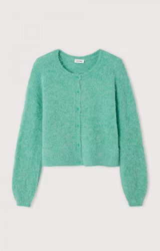 American Vintage - WOMEN’S CARDIGAN NIBY - MINT WATER MARL