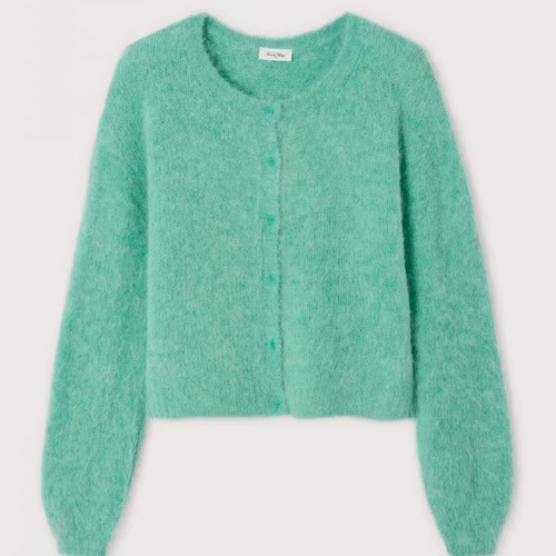 American Vintage - WOMEN’S CARDIGAN NIBY - MINT WATER MARL