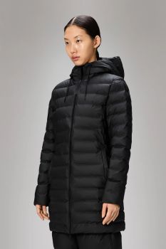 Rains - Lohja Long Puffer Curve Jacket - Black