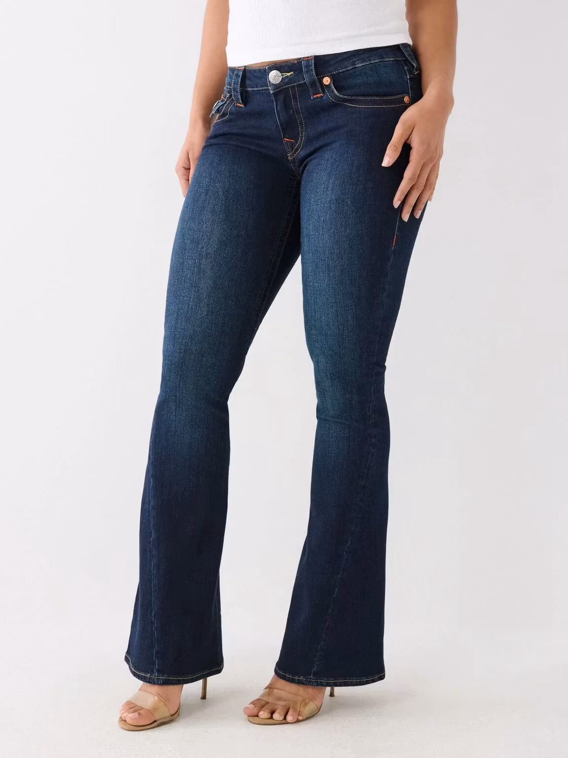 True Religion - Joey low rise flare - muddy waters